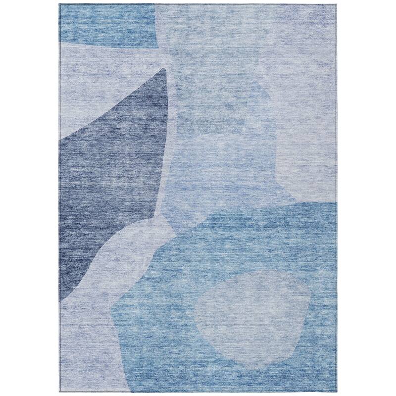 Machine Washable Indoor/ Outdoor Chantille Modern Abstract Rug
