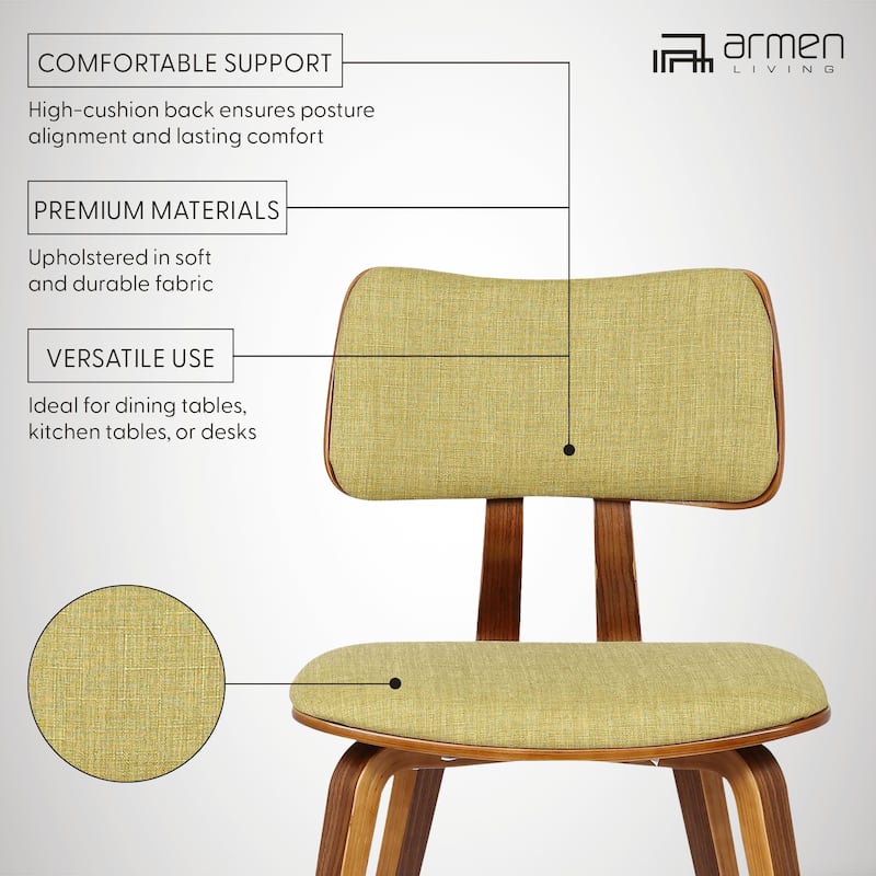 Carson Carrington Ladeplads Mid-century Modern Wood & Upholstered Dining Chair