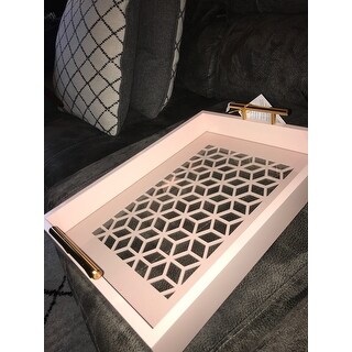 Kate and Laurel Caspen Rectangle Decorative Tray - 12.25x16.5