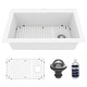 preview thumbnail 33 of 82, Karran Drop-In Quartz 33 in. 1-Hole Single Bowl Kitchen Sink Kit