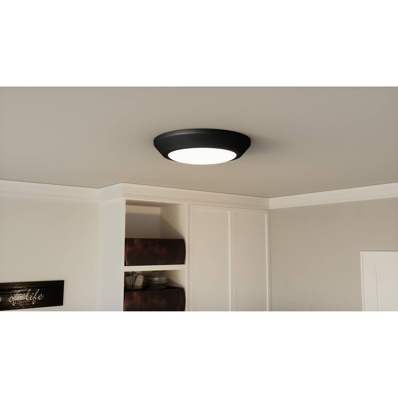 Verge Integrated LED Earth Black Transitional Flush Mount - 5.5