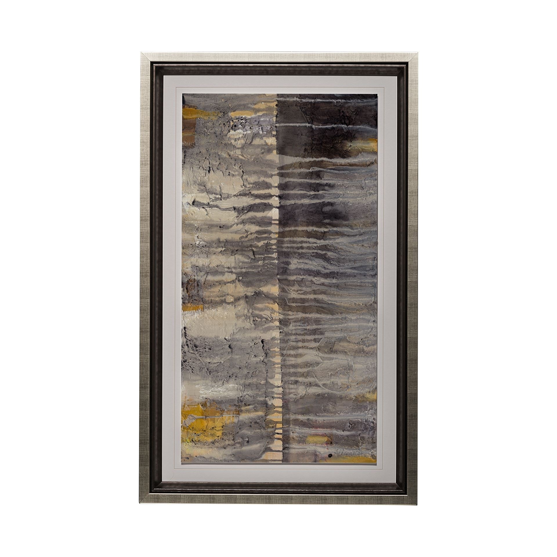 Mercana Tectonic II by Albena Hristova a Hand Embellished Textured Framed Art Print Matted under Glass