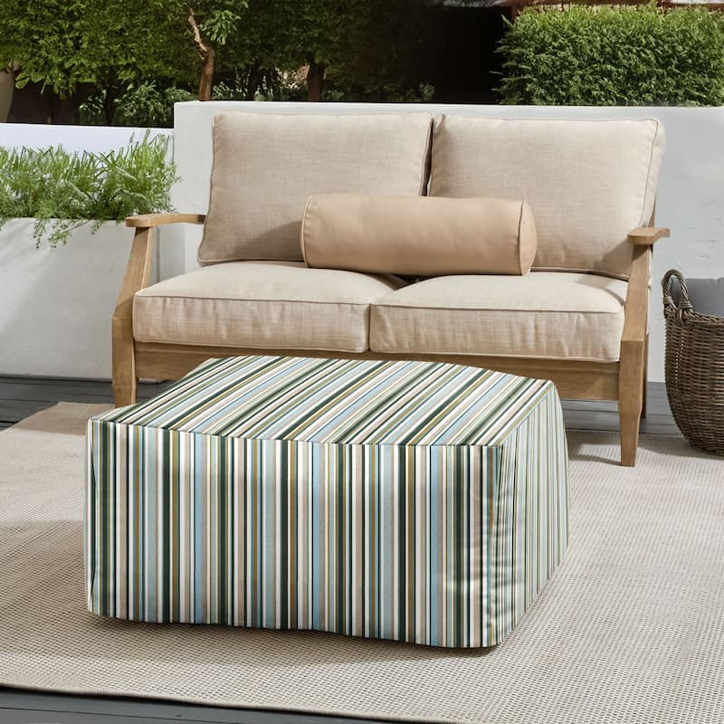 Sorra Home Sunbrella Outdoor Knife Edge Bean Pouf