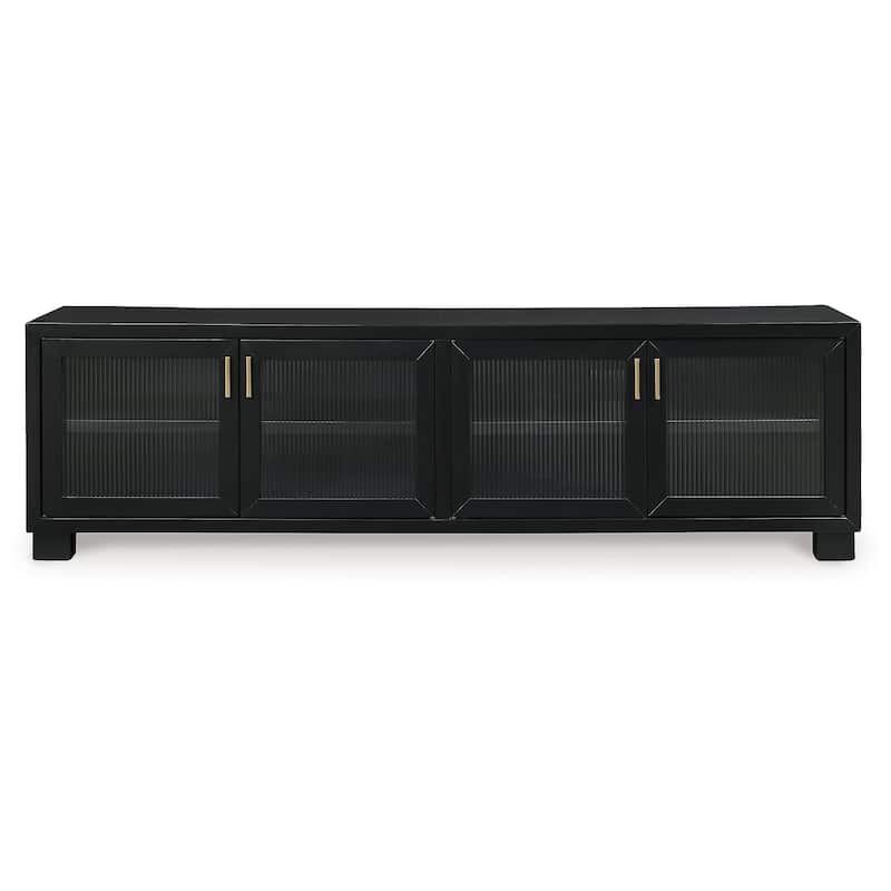 Signature Design by Ashley Winbardi Black 85" TV Stand for TVs up to 97" - 85"W x 17"D x 24.75"H