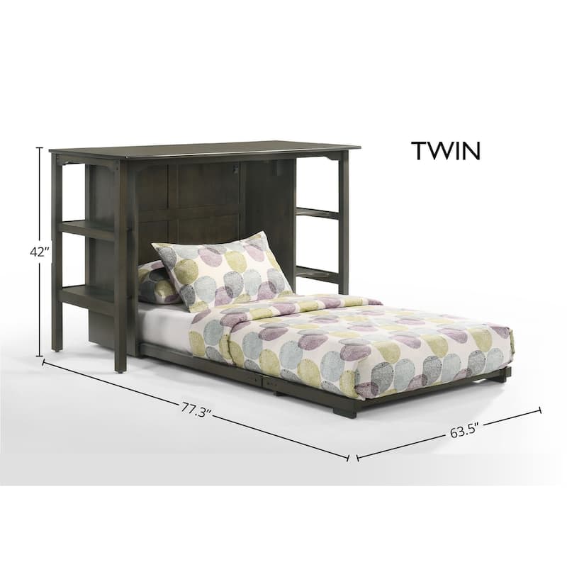 Siesta Desk Murphy Bed with Gel Memory Foam Mattress