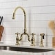preview thumbnail 19 of 25, English Country Bridge Kitchen Faucets with Brass Sprayer