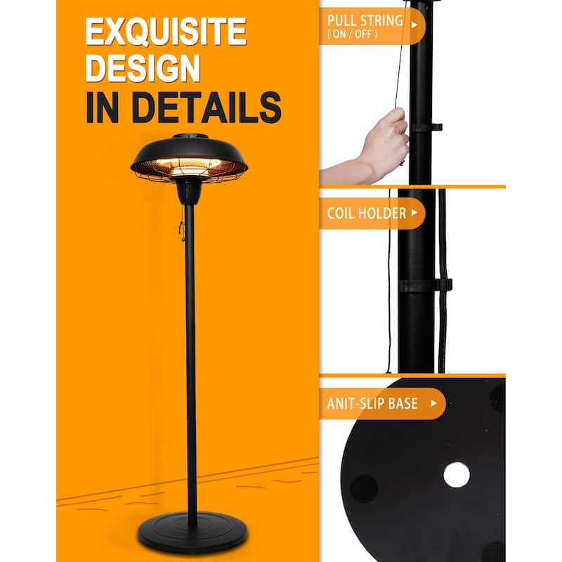 1500w Infrared Indoor And Outdoor Portable Patio Heater