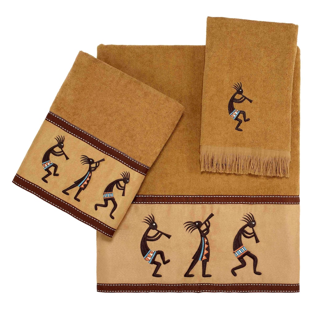 Avanti Linens Kokopelli 3-Piece Towel Set - Towel 3pc Set - B/H/FT