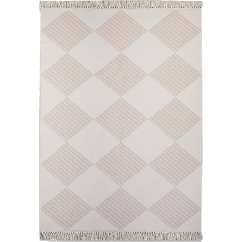 HomeRoots Geometric Modern, Contemporary Rectangle Area Rug