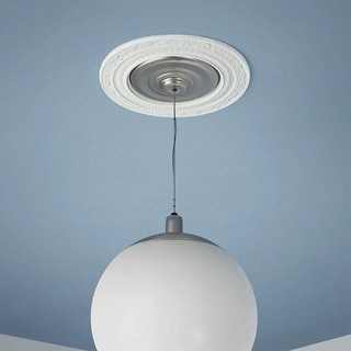 White Recessed Lighting Trim 10" Polyurethane Decorative Ceiling Medallion Renovators Supply