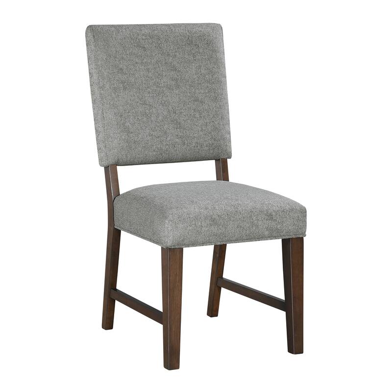 Walnut Finish Wood Side Chairs Set of 2
