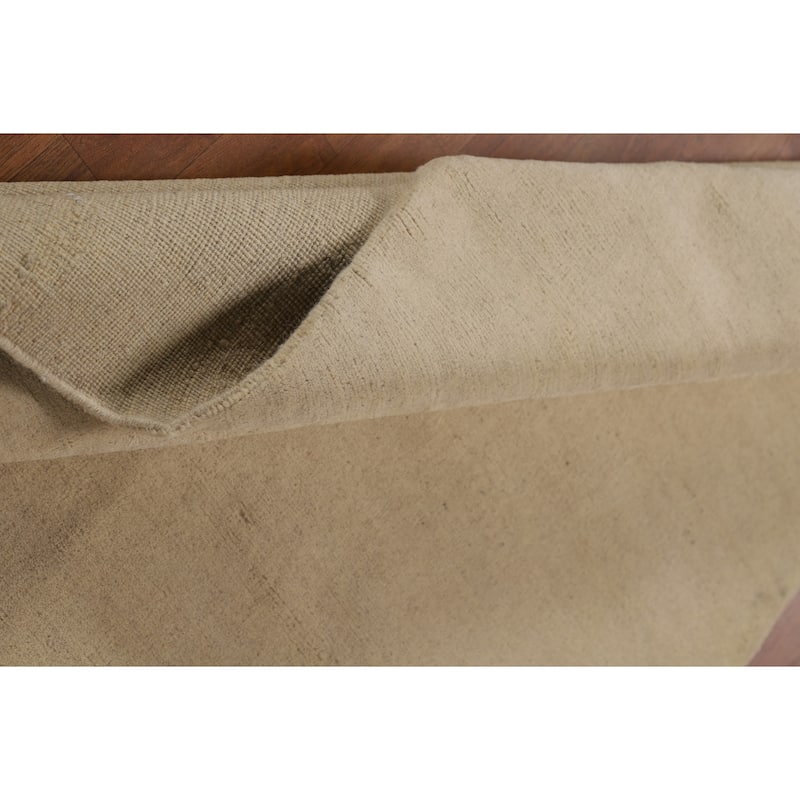 Gabbeh Modern Oriental Rug Handmade Beige Wool Carpet - 4'8"x 6'3"