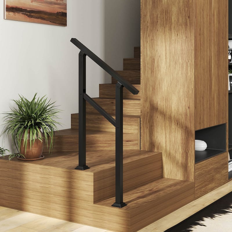 Costway 1/2 PCS Handrail for Outdoor 0-2/0-3 Steps with Flexible Angle
