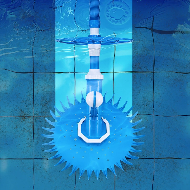 Automatic Diaphragm Suction Pool Cleaner for In-Ground & Above Ground Pools - 20.7" x 17.9" x 16.9"