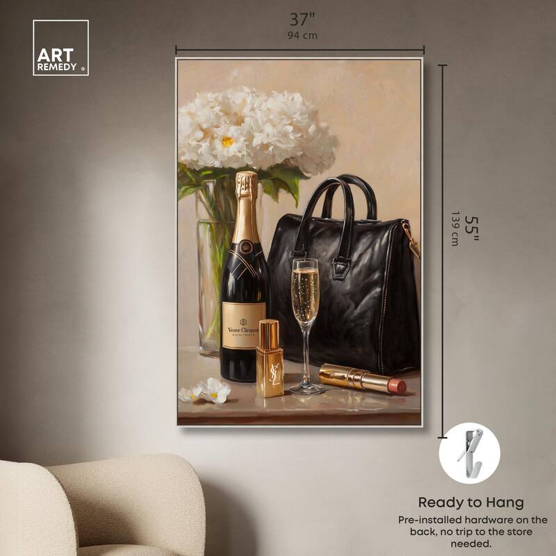 Cheers to Lovely Glam Canvas by Art Remedy