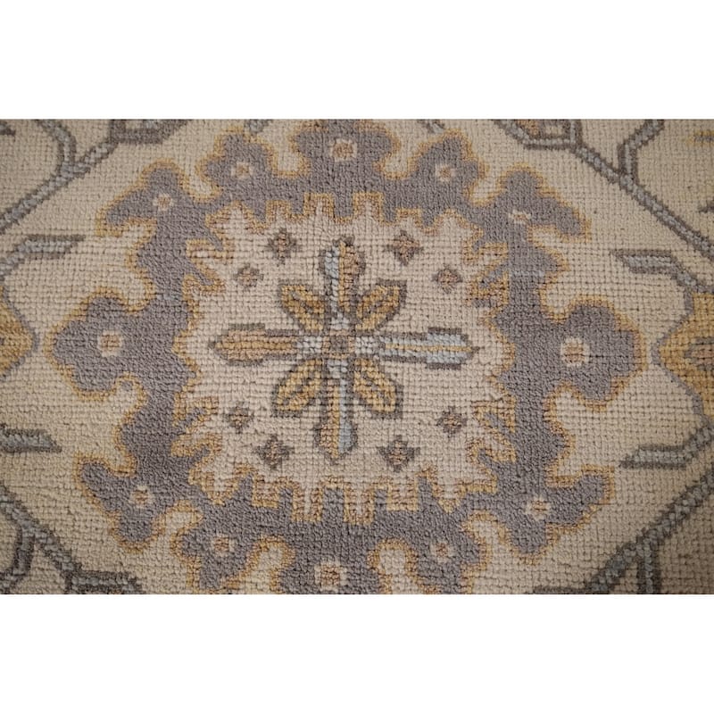 Oushak Indian Area Rug Hand-Knotted Wool Carpet - 8'2"x 9'10"