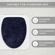 preview thumbnail 148 of 189, Home Weavers Waterford Collection Cotton Toilet Lid Rug | Elastic Fit | Fit Most Standard Toilet Lid | 18"x18"
