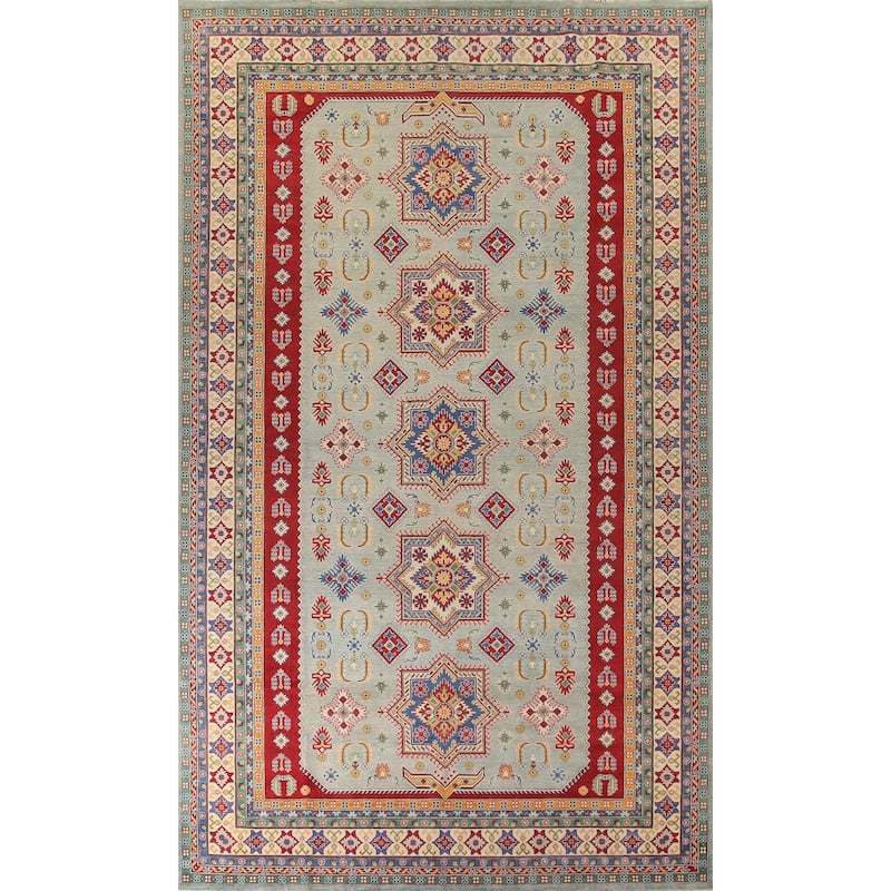 Geometric Kazak Large Oriental Area Rug Handmade Wool Carpet - 9'9" x 16'2"