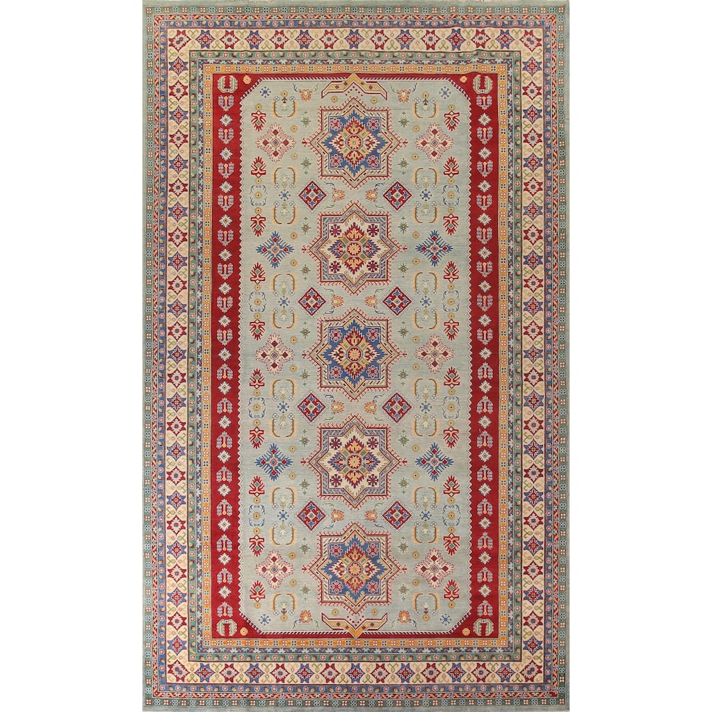 Geometric Kazak Large Oriental Area Rug Handmade Wool Carpet - 9'9" x 16'2"