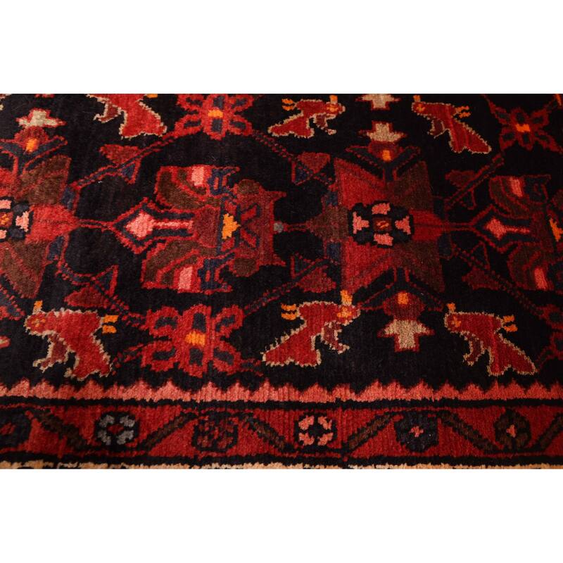 ECARPETGALLERY Hand-knotted Andelz Black, Red Wool Rug - 4'8 x 6'11