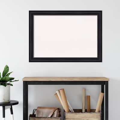 Astor Black Framed White Corkboard Bulletin Board, Organization Board, Pin Board