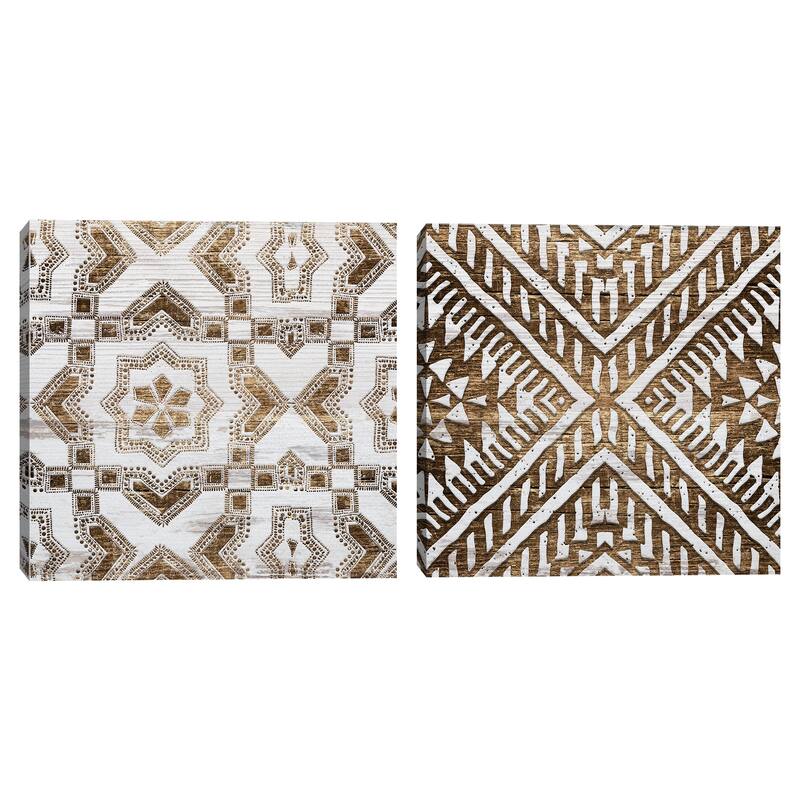 Wood Tile African 2 by Nikki Chu Canvas Art Prints