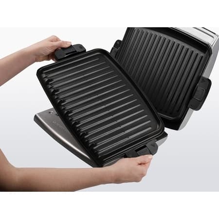 George Foreman Grill with Removable Grill Plates Metallic Silver GRP99 -  Best Buy