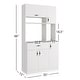 preview thumbnail 15 of 43, Living Skog Pantry Kitchen Microwave Storage Cabinet