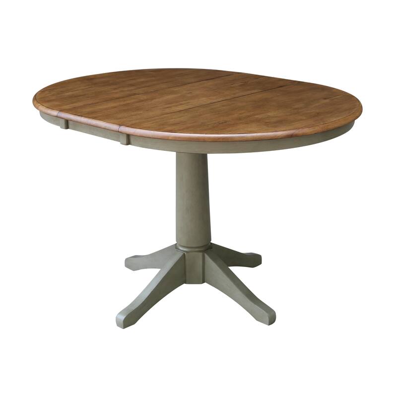 36" Round Extension Dining Table With 2 Emily Chairs - Set of 3 Pieces