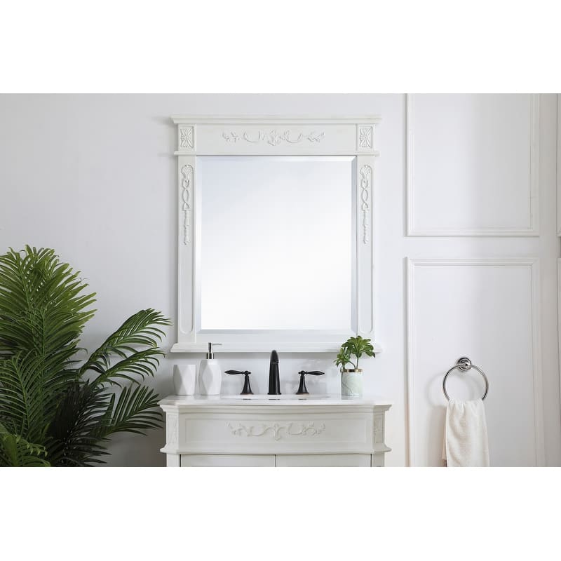 Elegant Lighting Antique Beige Vanity Mirror (22" x 28")