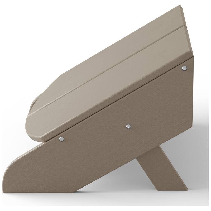 Coastin Modern Poly Adirondack Chair With Ottoman (Set of 2)