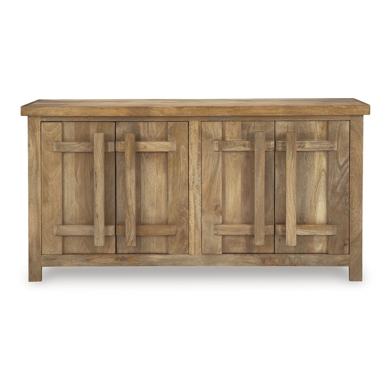 Signature Design by Ashley Dresor Natural Accent Cabinet - 68.13" W x 18" D x 36.25" H