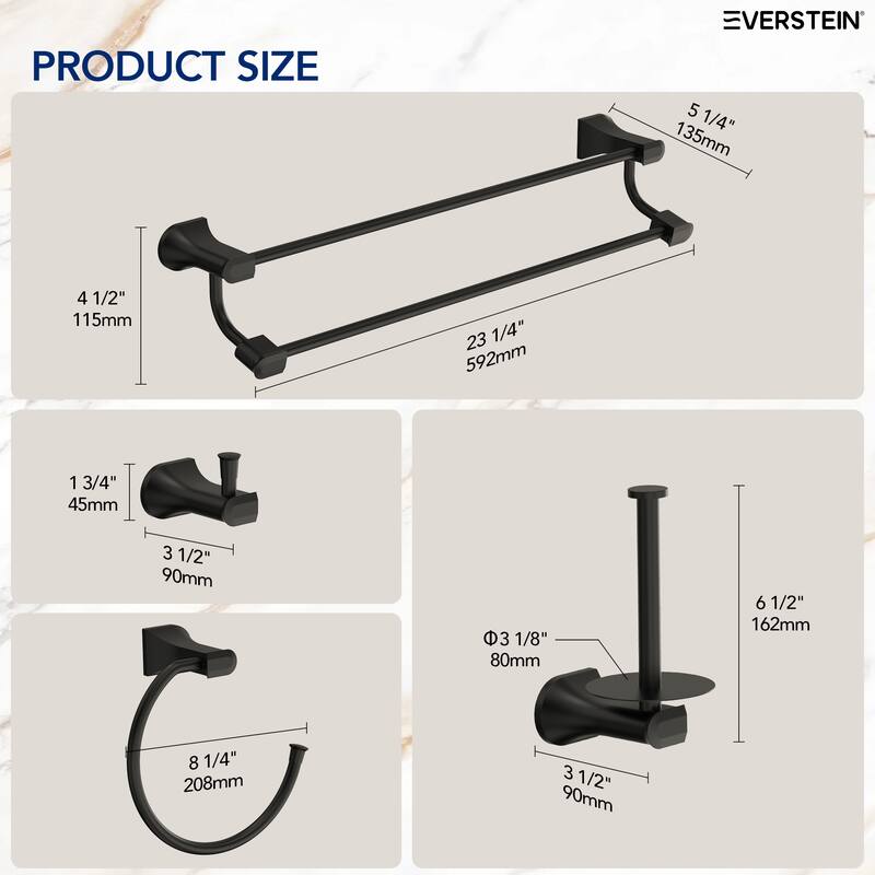 4-Piece Bathroom Hardware Set Bathroom Accessory Set