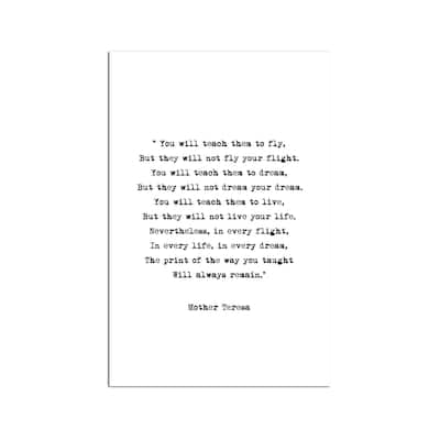 Dream - Mother Theresa Quote Fine Art by Mambo Art Studio - Multi