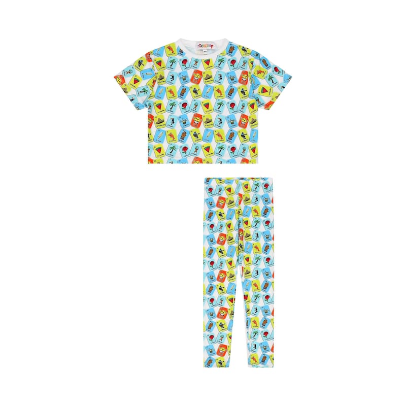 Mixed Up Clothing Girls Juegos Legging Set - Multi-Color - 4