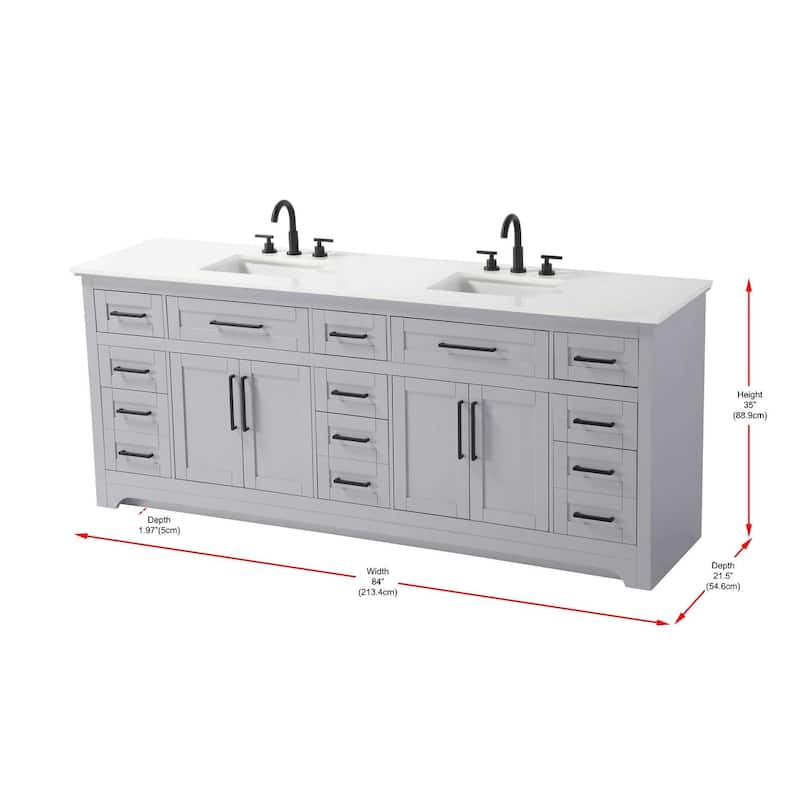 Nathaniel Double Bathroom Vanity (54-84 inch)