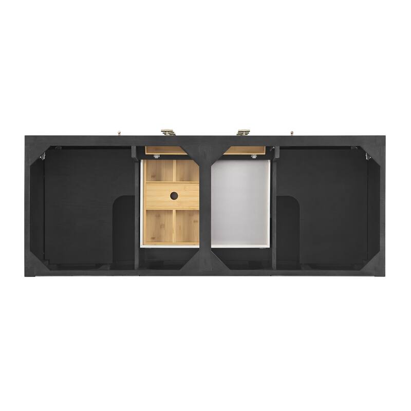 James Martin Vanities Myrrin 60" Double Vanity, Carbon Oak