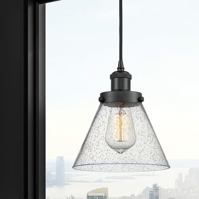Innovations Lighting Large Cone 8" Wide Mini Pendant - Cord Hung
