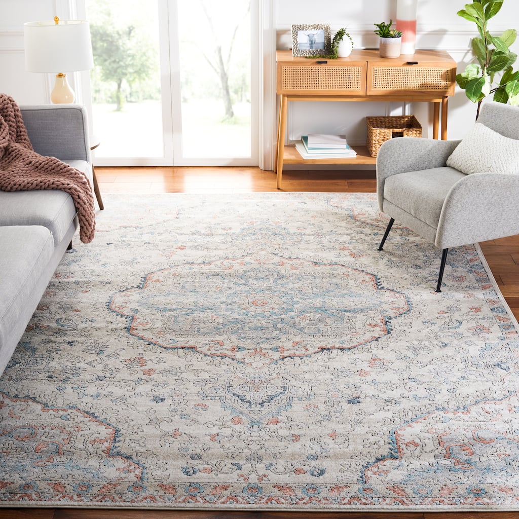 SAFAVIEH, Oregon Beula Shabby Chic Medallion Rug