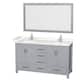 Option Gray / Carrara Cultured Marble Top / Brushed