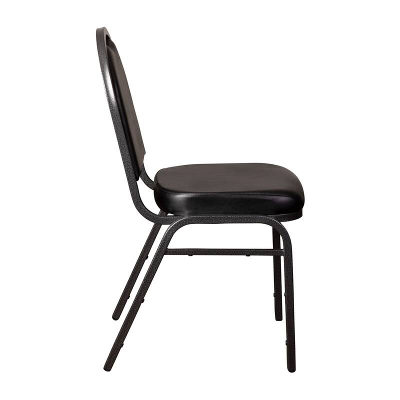 4PK Commercial Dome Back Stacking Banquet Chairs with Metal Frames