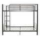 preview thumbnail 4 of 8, Walker Edison Abner Black Metal Twin over Twin Bunk Bed