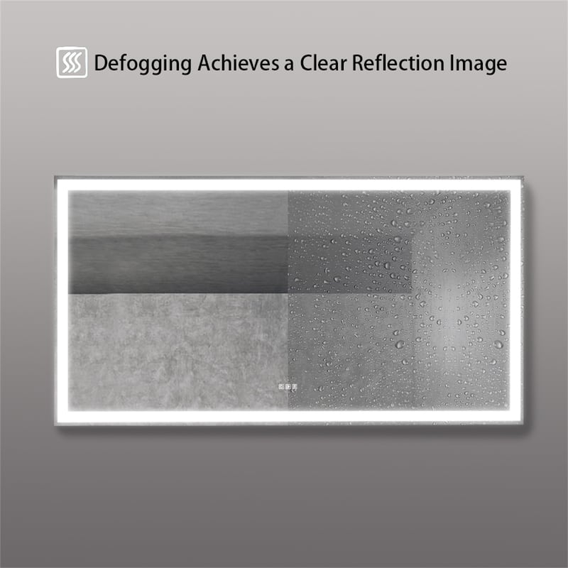 Clihome LED Lighted Bathroom Wall Mounted Mirror