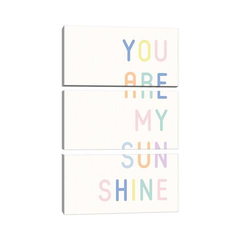 iCanvas "You Are My Sunshine" by Nicole Basque 3-Piece Canvas Wall Art Set