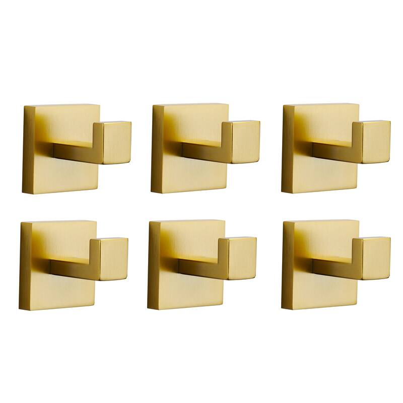 WOWOW J-Hook Wall Mount Robe/Towel Hook 6PCS