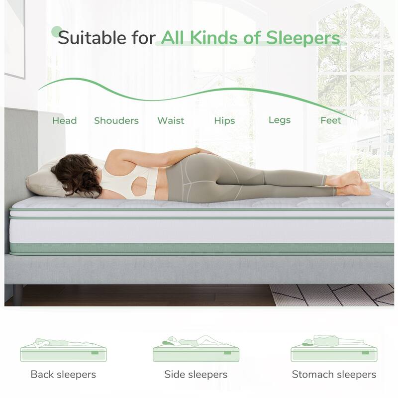 Novilla 10-inch Gel Memory Foam and Pocket Spring Hybrid Mattress