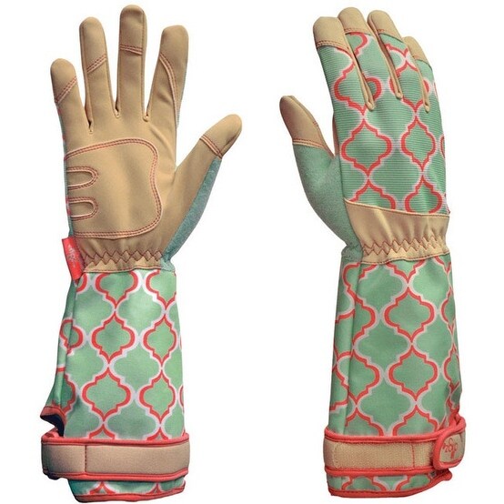 Digz 7626-26 Rose Picker Gardening Gloves, Green