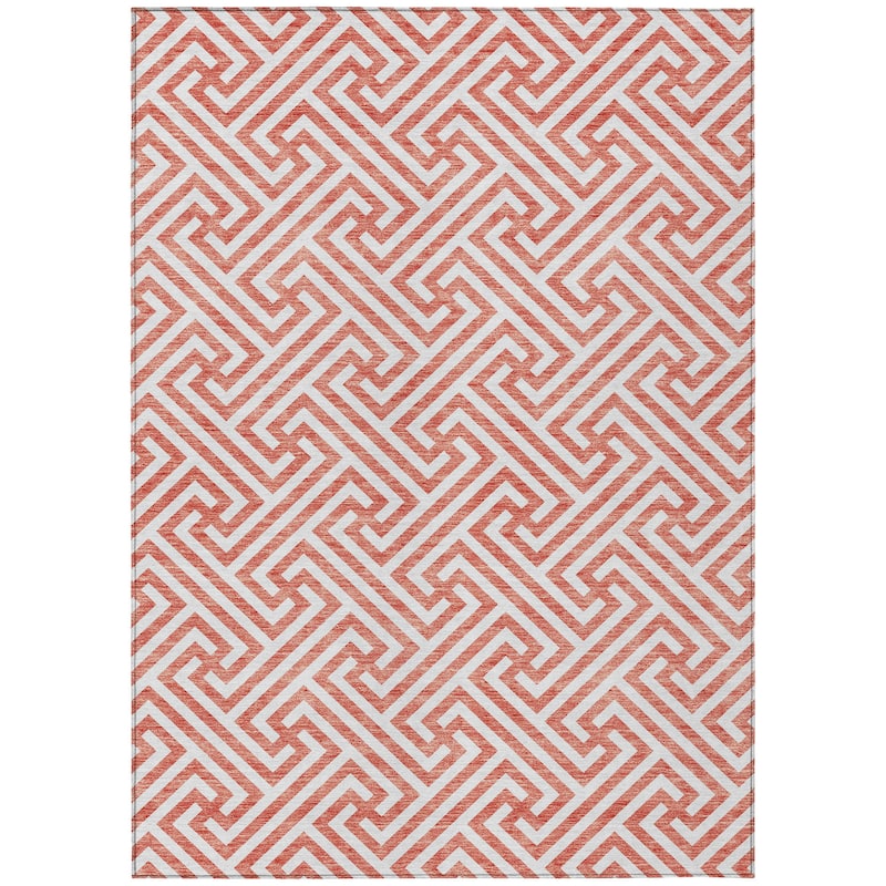 Machine Washable Indoor/ Outdoor Chantille Geo Modern Rug