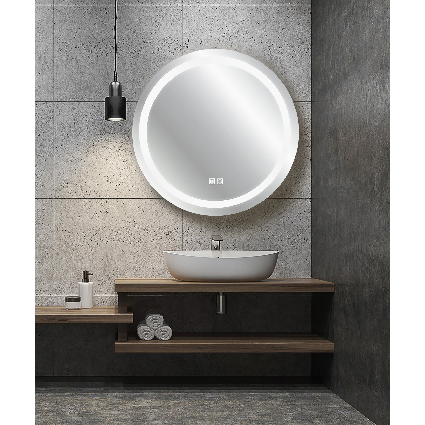 Shop Colin Frameless Led Lighted Bathroom Vanity Mirror 24 Inches Overstock 32124021