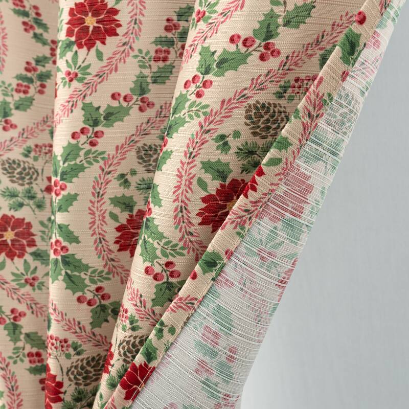Ogee Christmas Holiday Kitchen Curtain Set
